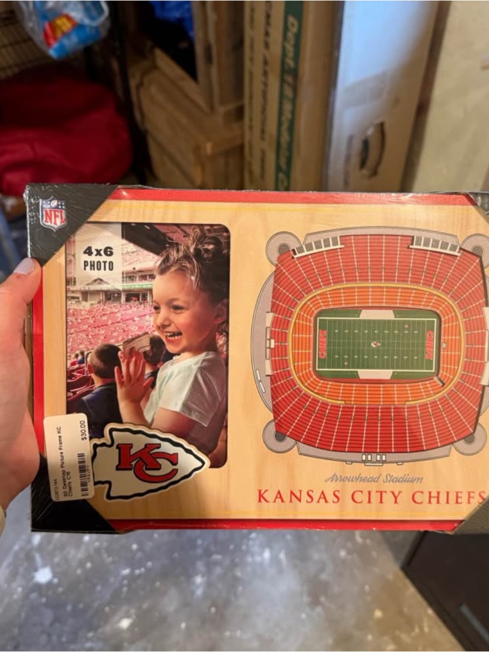 Kansas City Chiefs 3D Stadium Photo Frame - Red & Gold